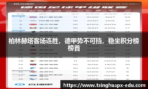 柏林赫塔客场连胜，德甲势不可挡，稳坐积分榜榜首